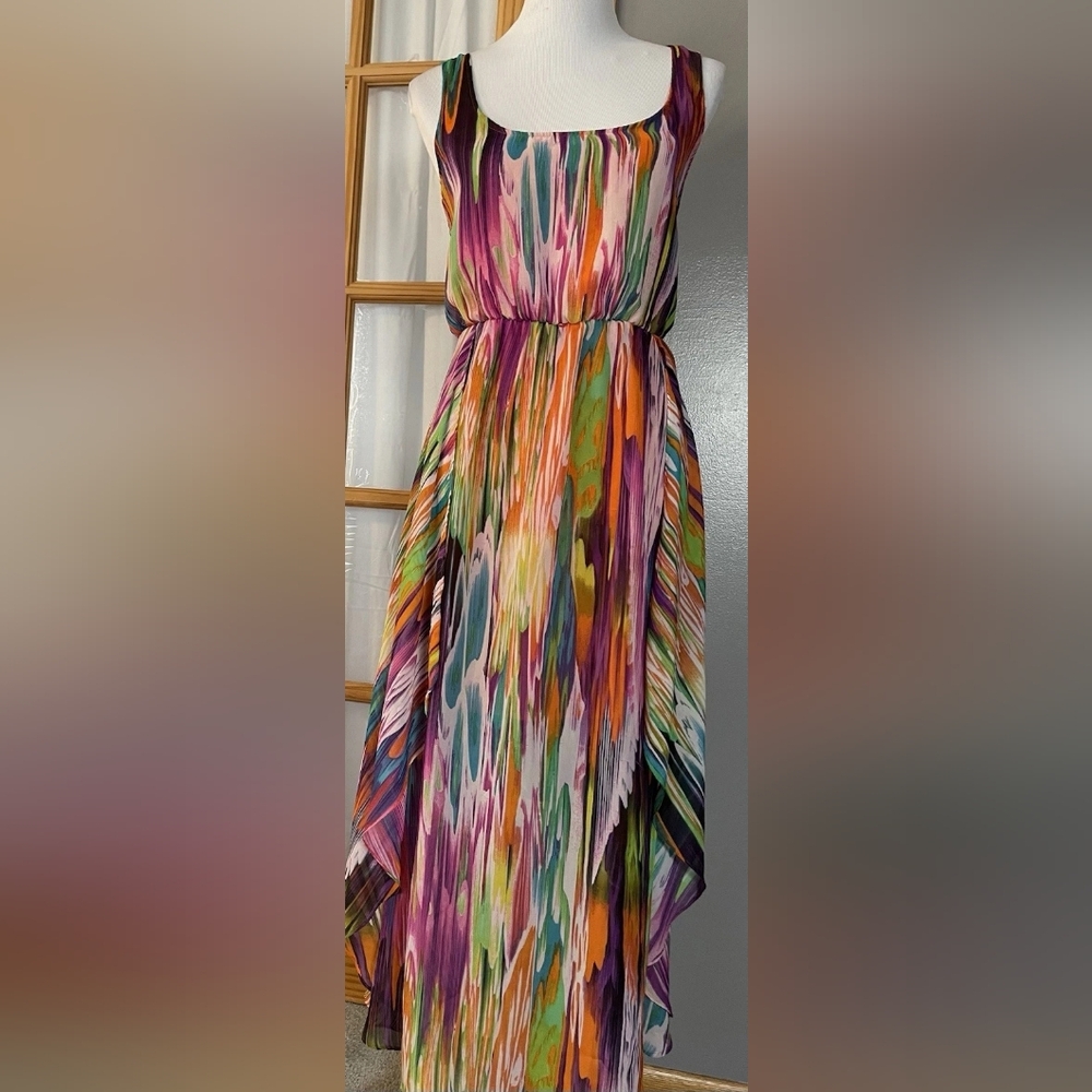 Multicolor Sleeveless Maxi Dress